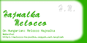 hajnalka melocco business card